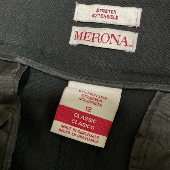 Merona Black Classic Size 12 Stretch Pants - Picture 2 of 8